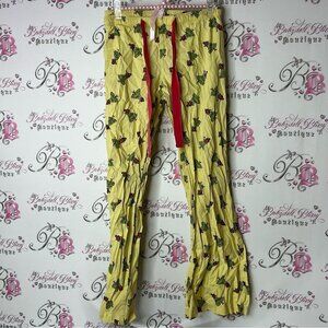 Old Navy pants hula girl Hawaii flare pj bottoms Yellow Floral Kids Pants